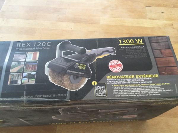 Ponceuse travaux en exterieur